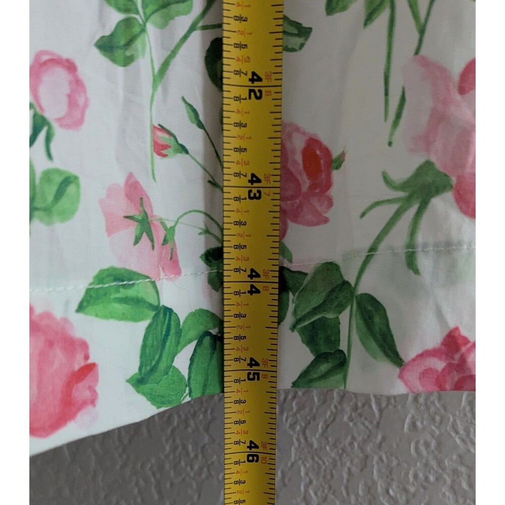Hill House Ophelia White Midi Dress with Pink Rose & Green Leaf Print - Picture 5 of 6